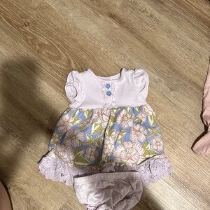 Matilda Floral Baby Dress with Bloomers 3-6 mo